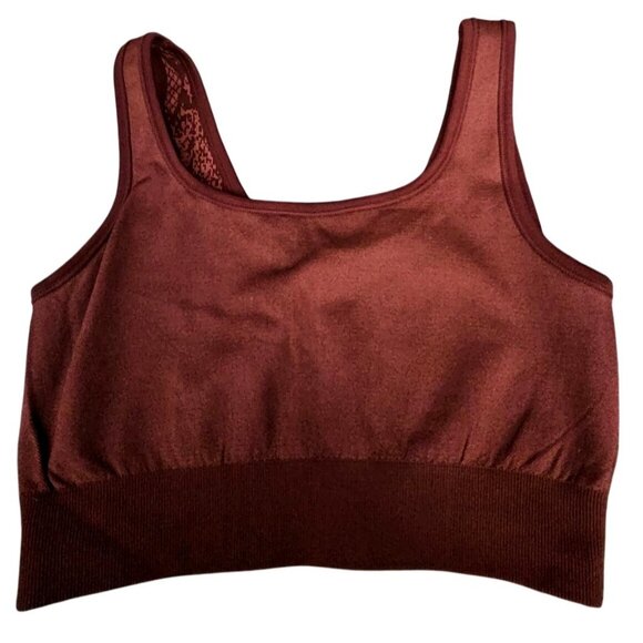 Fabletics Womens Snake Print Reversible Sports Bra S Brown & Pink Polyester/Elas - Picture 6 of 6